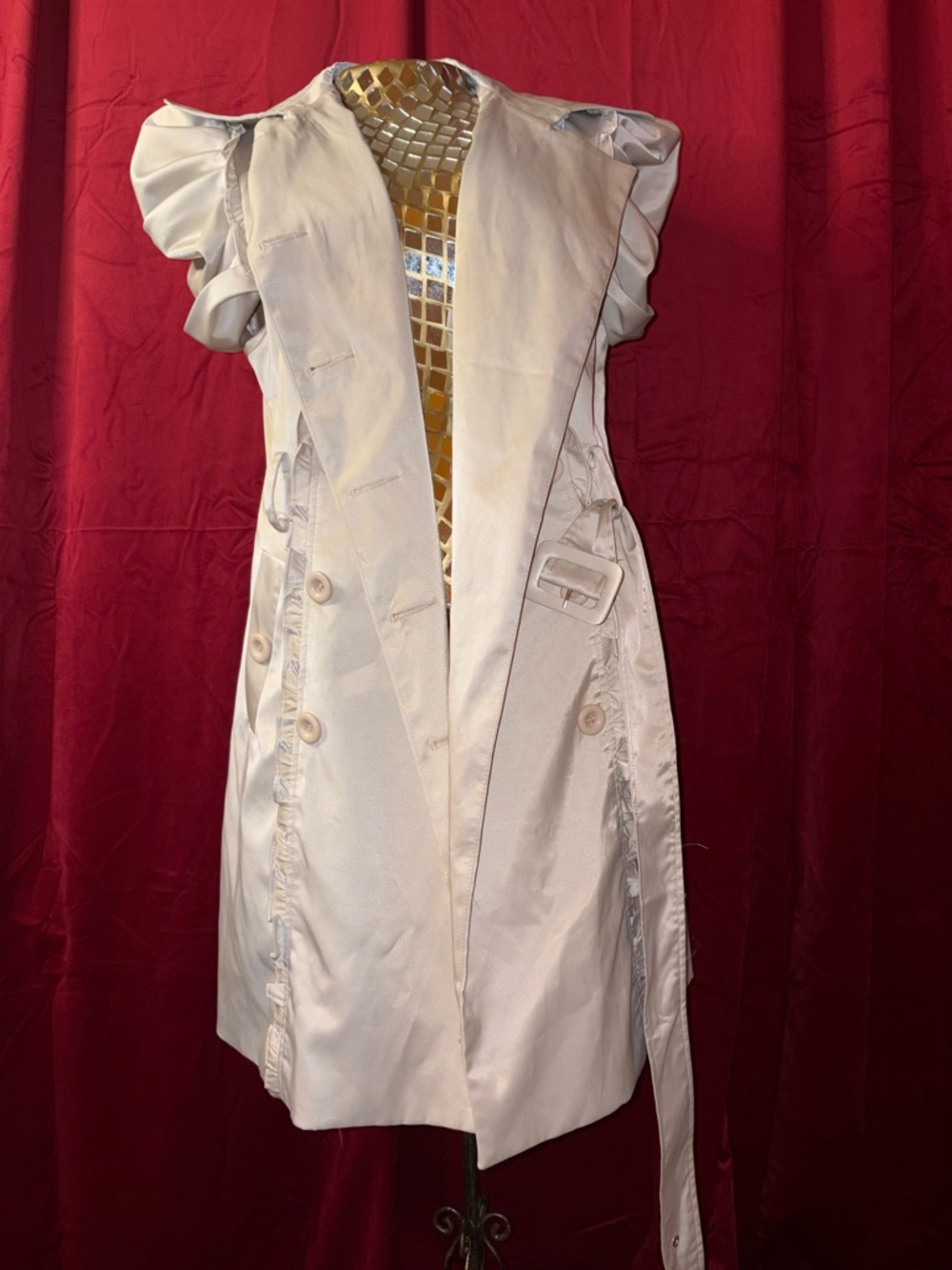 NWT Arden B. Satin Ivory Jacket Lining with Floral Label - Picture 2 of 6